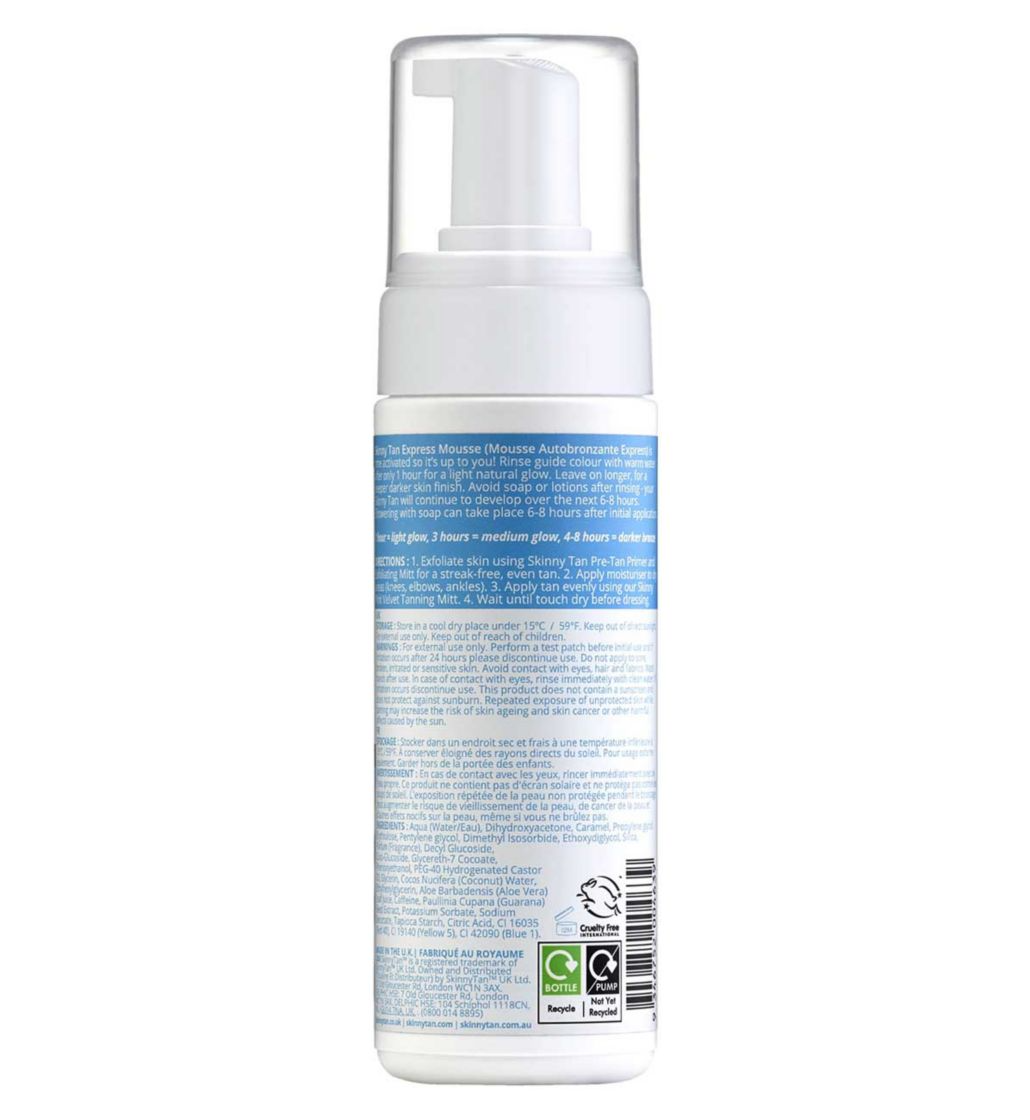 Skinny Tan Self Tanning Mousse 1hr Express 150ml