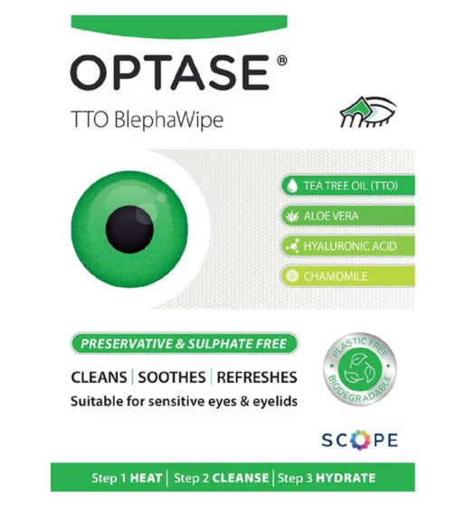 Optase TTO Blephawipe Wipes 20