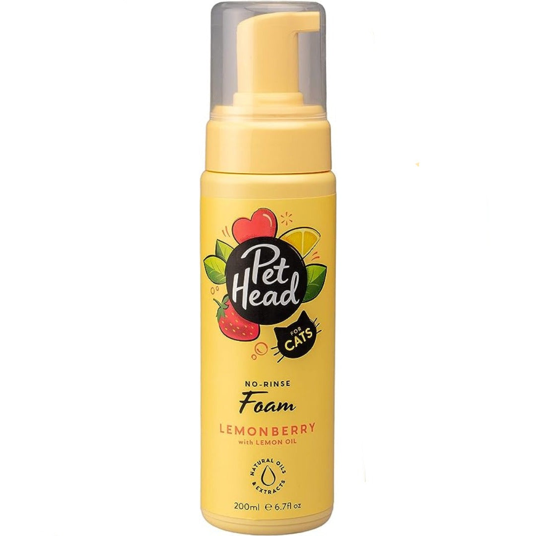 Pet Head Lemonberry No Rinse Foam For Cats 200ml