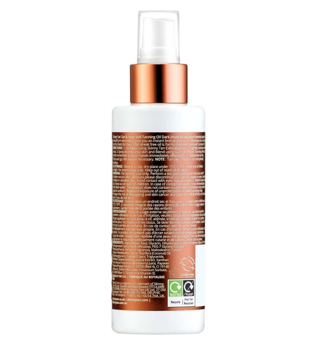 Skinny Tan Self-tanning Oil Dark 145ml