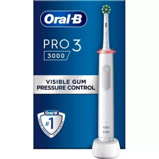 Oral-B Pro 3 3000 CrossAction White Electric Toothbrush