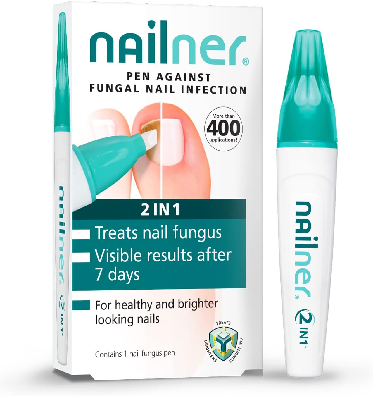 Nailner Pen 2 in 1 Anti Fungal Toe Nail Fungus Infection Treatment 4ml