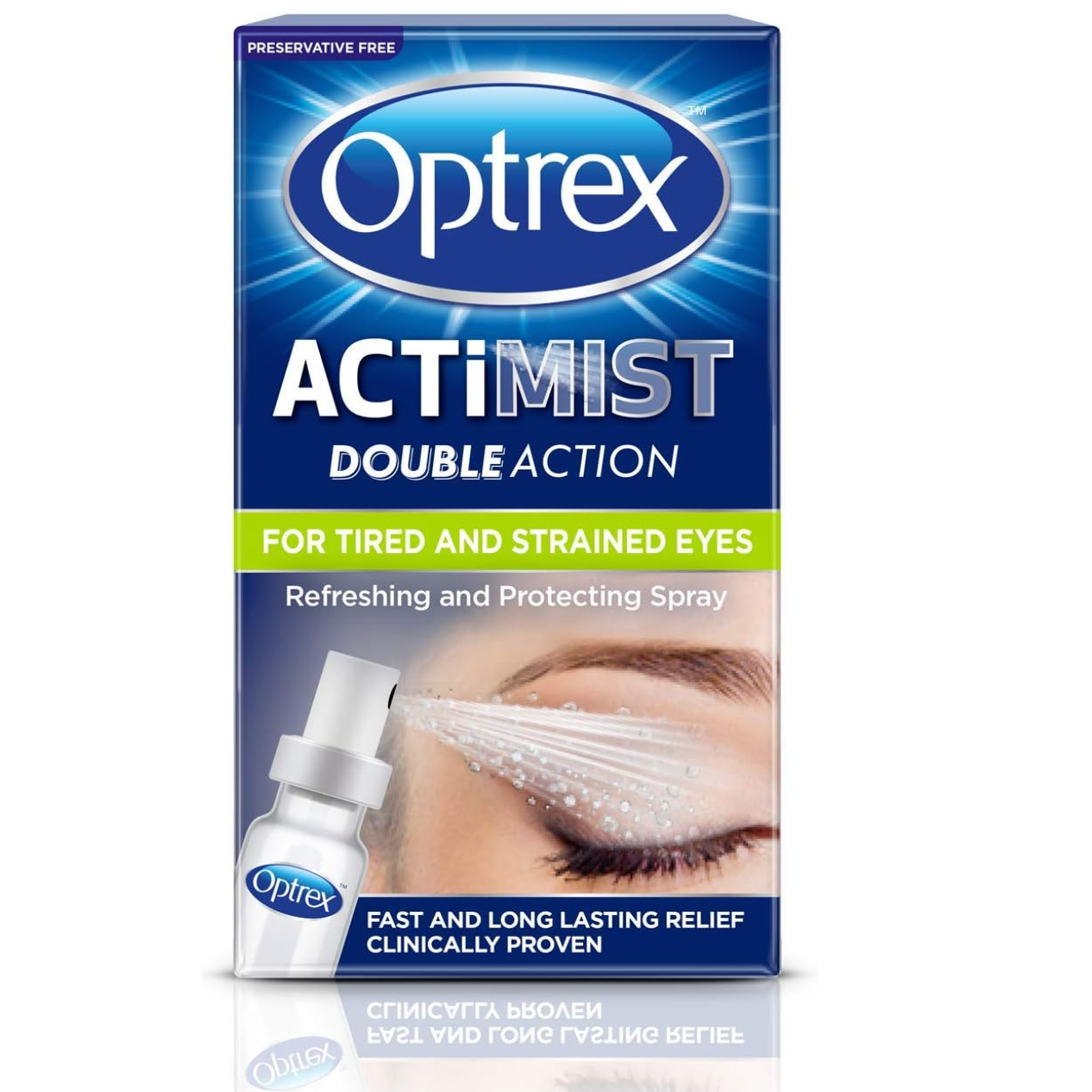 Optrex Actimist Double Action Eye Spray For Tired & Strained Eyes 10ml