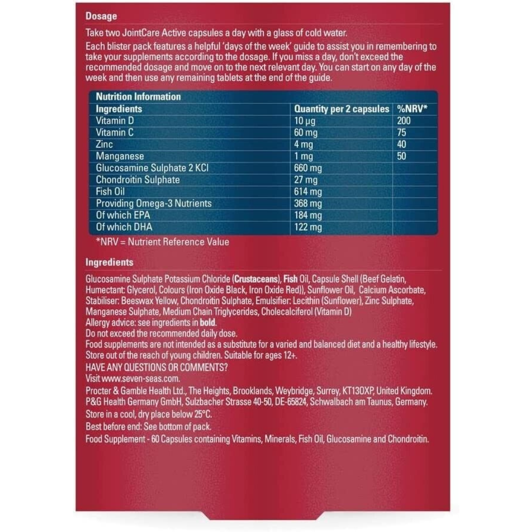 Seven Seas Jointcare Active 368mg Omega-3 60 Capsules