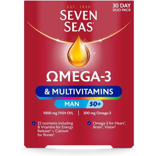 Seven Seas Omega-3 & Multivitamins Man50+ 30 Day Duo Pack