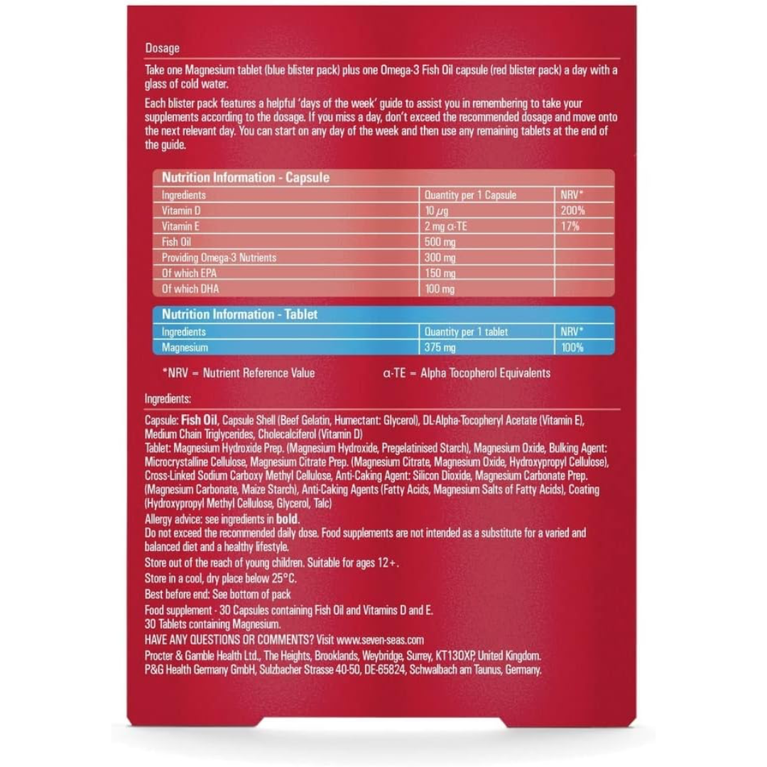 Seven Seas Omega-3 Fish Oil & Magnesium 30 Day Duo Pack