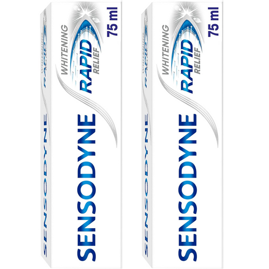 Sensodyne Sensitive Rapid Relief Whitening Toothpaste 2 x 75ml
