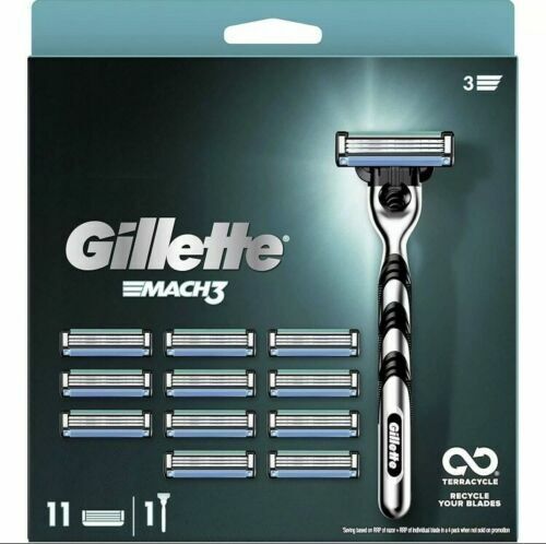 Gillette Mach3 1 Handle with 11 Cartridges