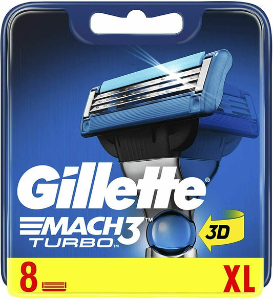 Gillette Mach3 Turbo 3D 8 Cartridges