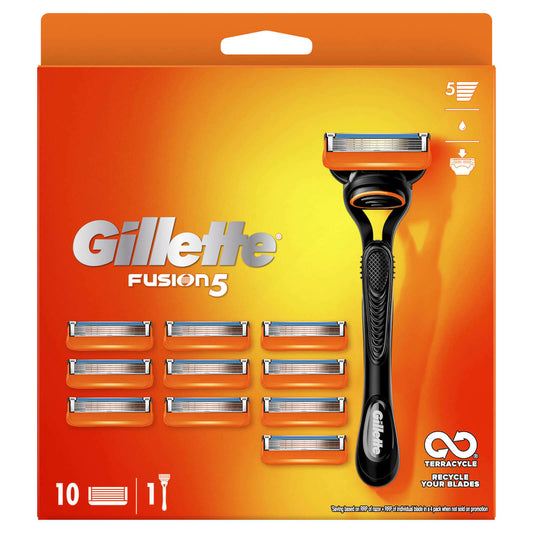 Gillette Fusion5 1 Handle with 10 Cartridges