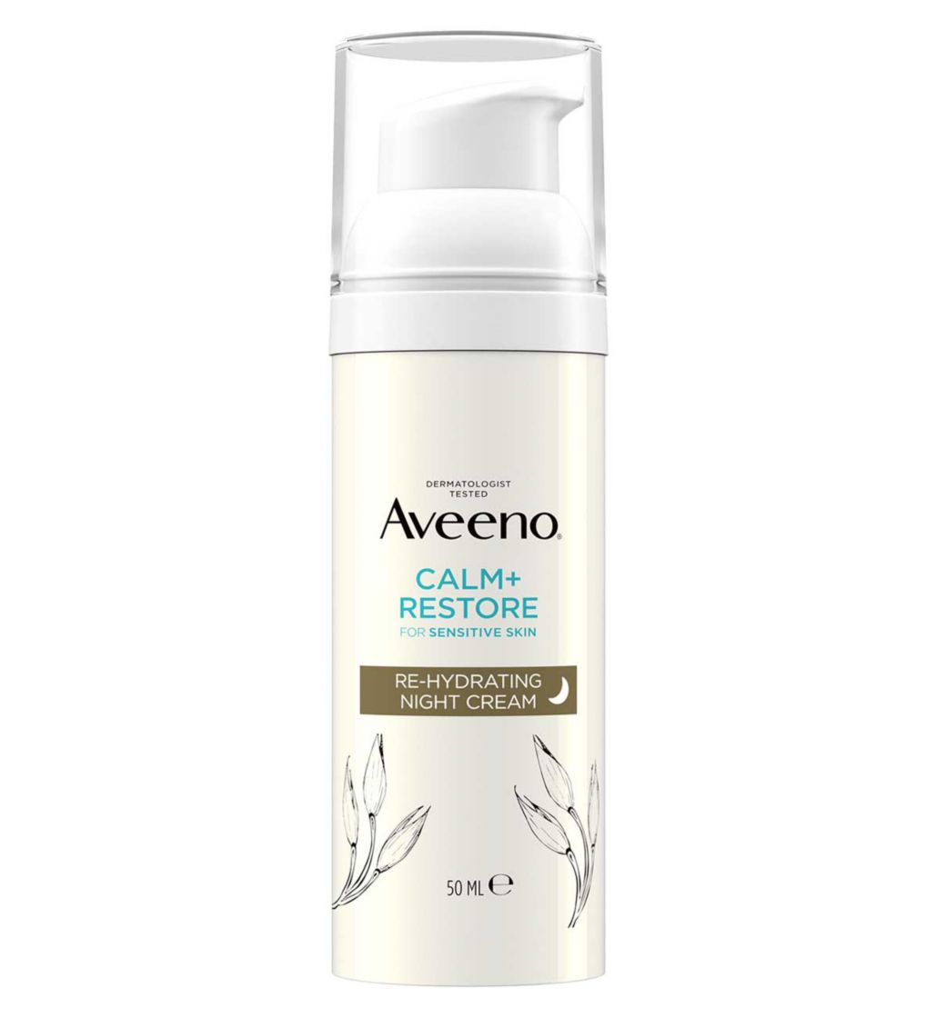 Aveeno Face Calm + Restore Re-Hydrating Night Cream 50ml [Pack 1 2 3]
