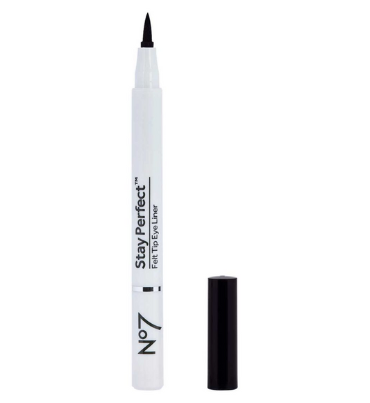 No7 Stay Perfect Precise Felt Tip Liner 1.6g ( Black & Brown) [Pack 2 3 4]
