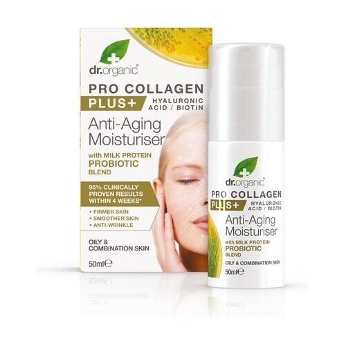 Dr Organic Pro Collagen Plus+ Anti Ageing Probiotic Moisturiser Oily/Combination 50ml