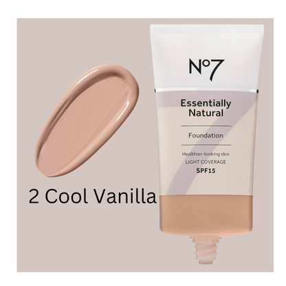 No7 Essentially Natural Light Coverage Foundation SPF15 40ml