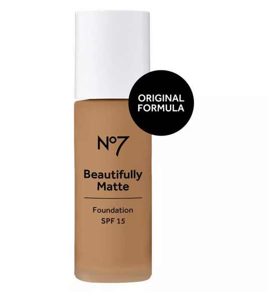 No7 Beautifully Matte Foundation Full Coverage SPF15 28ml (Choose Shade)