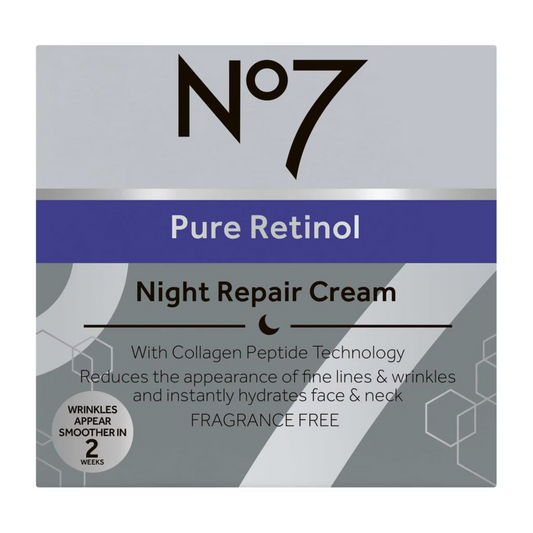 No7 Pure Retinol Night Repair Cream 50ml [Pack 1 2 3]