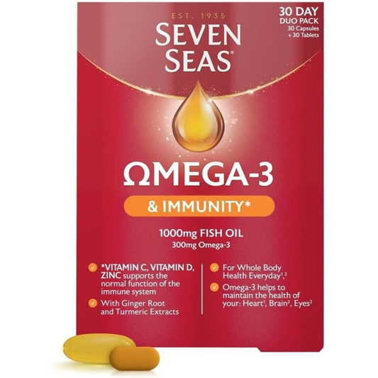 Seven Seas Omega-3 & Immunity 1000mg Fish Oil 30 Day Duo Pack