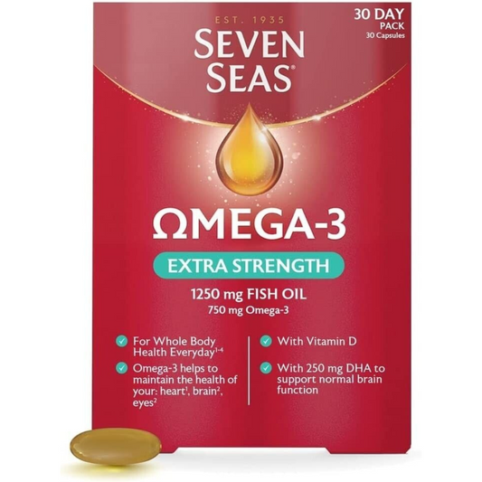 Seven Seas Omega-3 Extra Strength 1250mg Fish Oil 30 Capsules