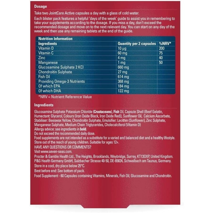 Seven Seas Jointcare Active 368mg Omega-3 60 Capsules